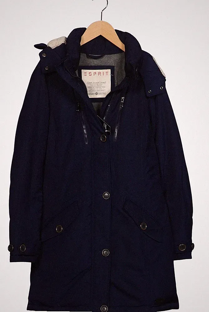 Esprit Jacke Damen Anorak Jacket Kurzmantel Gr. 38 Baumwolle Daunen ... #jbzm2vo