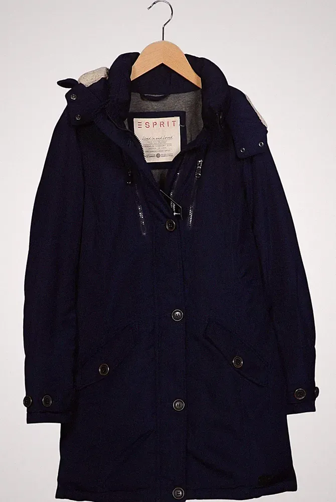 Esprit Jacke Damen Anorak Jacket Kurzmantel Gr. EU 38 Baumwolle Daun... #jbzm2vo