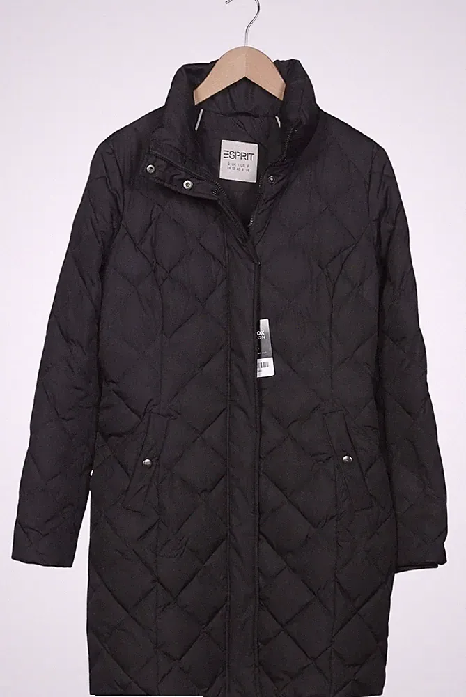 Esprit Mantel Damen Jacke Parka Gr. 36 Baumwolle Daunen Schwarz #6c9cakv