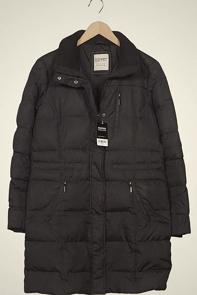 Esprit Mantel Damen Jacke Parka Gr. 40 Baumwolle Daunen Schwarz #9npz99c