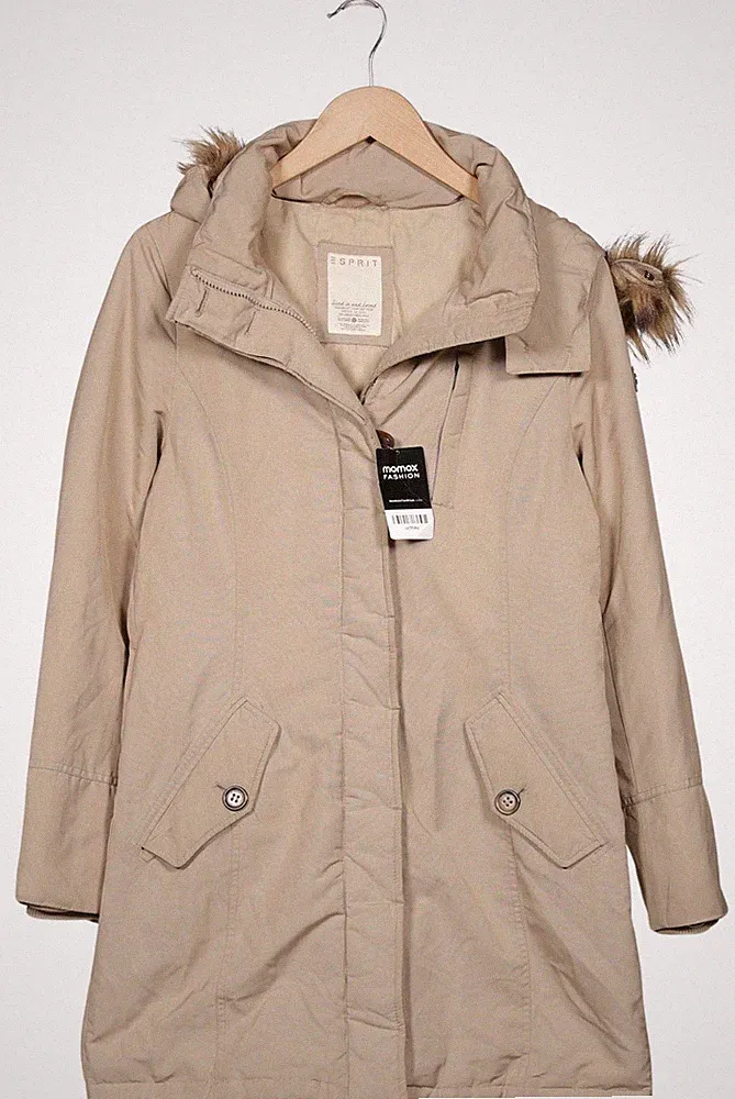 Esprit Mantel Damen Jacke Parka Gr. EU 34 Daunen Beige #xuawh24