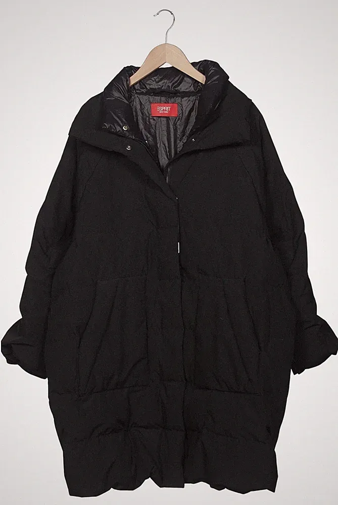 Esprit Mantel Damen Jacke Parka Gr. XXL Daunen Schwarz #mg38w85