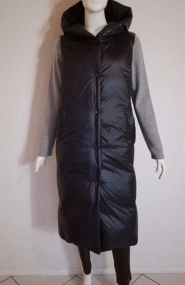 Esprit ultra leichte warme kasual feminine X - Long Daunenweste zum wenden