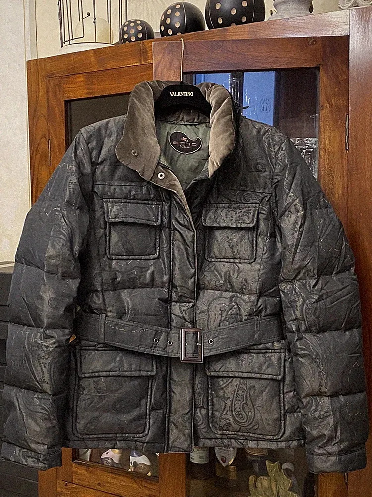 Etro Milano Damen Daunenjacke Paisley Print Gr. 44