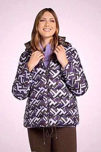 F589F0343T-1 DAMEN DAUNENJACKE WENDEMUSTER LUISA VIOLETT