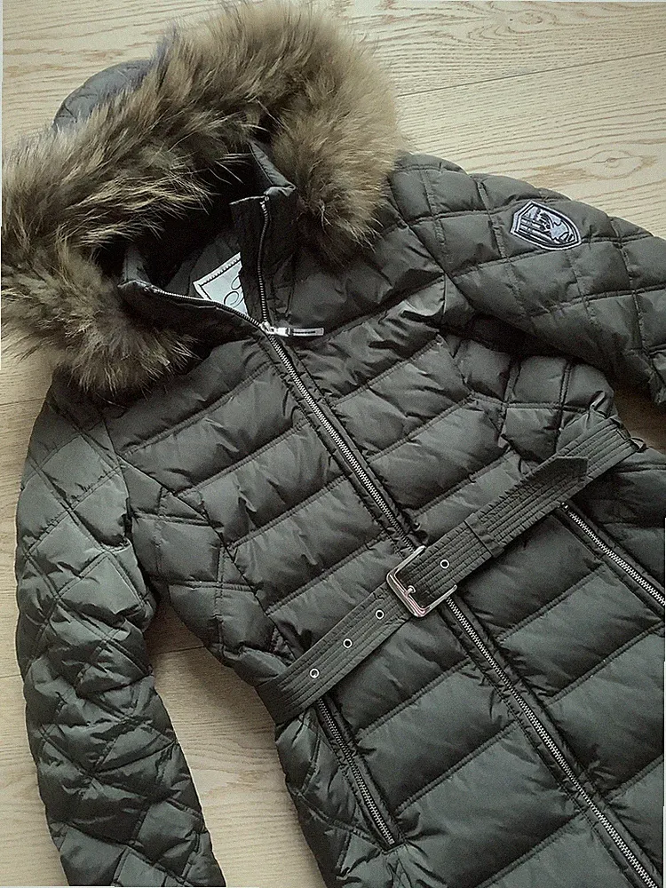 Fame Wintermantel Daunenmantel Gr. 38, auch 36 oliv