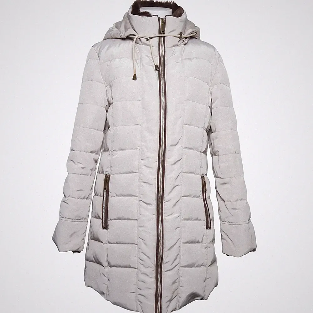 Fiore, Daunenmantel, Damen, Größe: 38, Beige, Acryl/Daune/Feder/Polyester #9iS