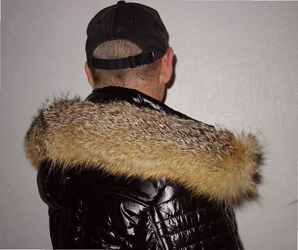 Fuchs Pelz Kapuze Kragen XXL Echt Fell Besatz Jacke Parka Mantel Silberfuchs Fox