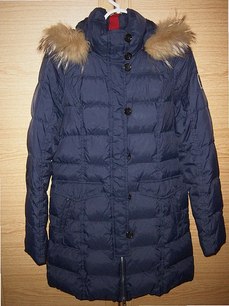 Fuchs Schmitt Daunen Jacke Daunenjacke Mantel Gr. 36 Brustweite 48 cm Länge 82cm
