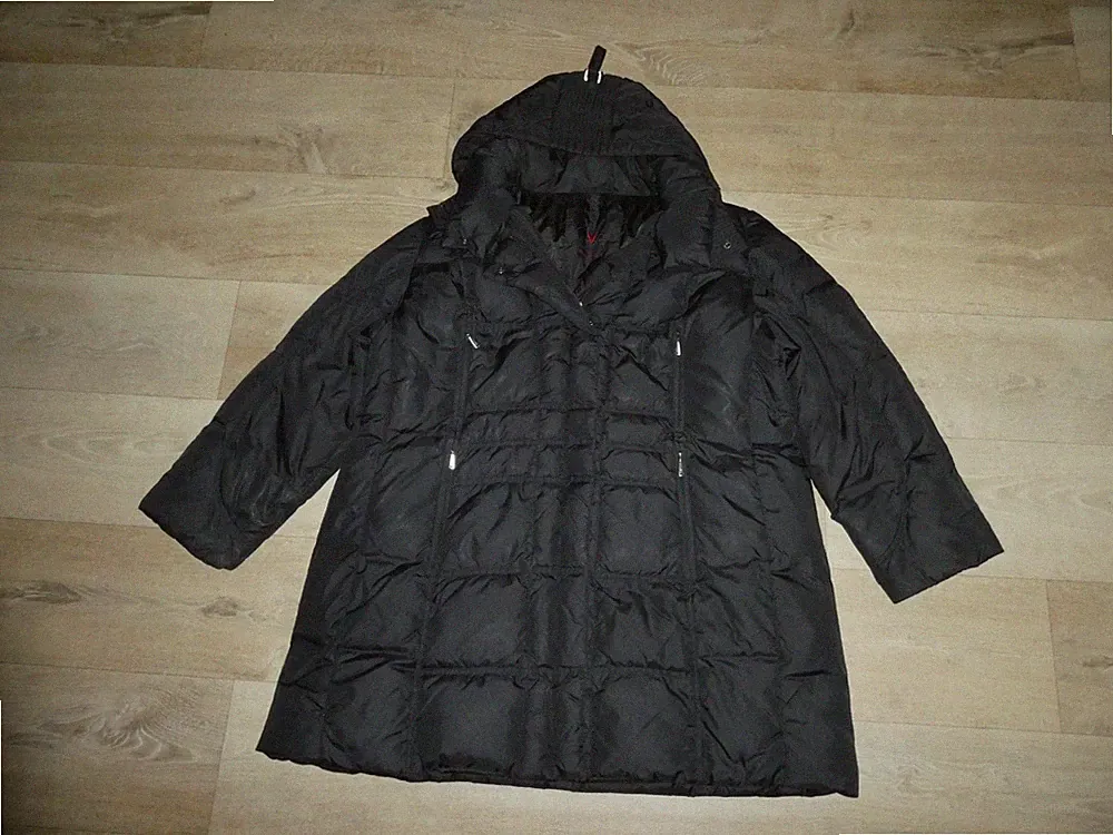 FUCHS SCHMITT warmer Daunen Winter Stepp-Mantel m.Kapuze Schwarz Gr.50 *TOP* A0