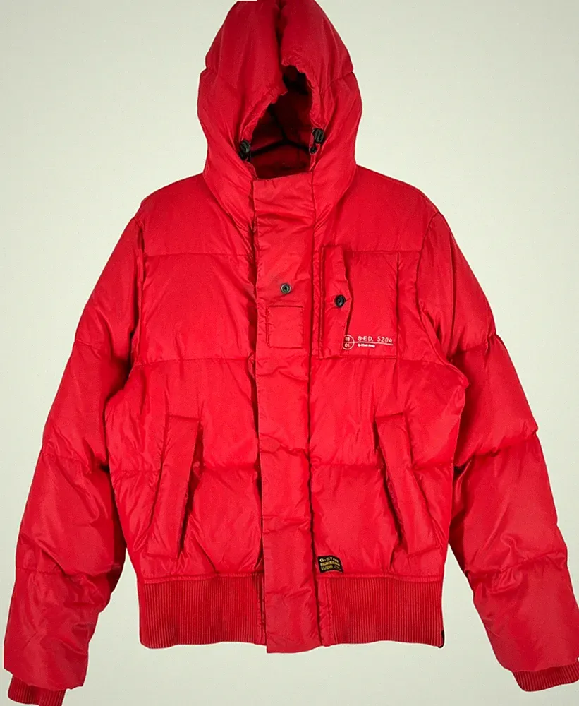 G-Star Raw Herren Kapuzen 70% Daunen Gans Sport Bomberjacke Mantel Größe XL