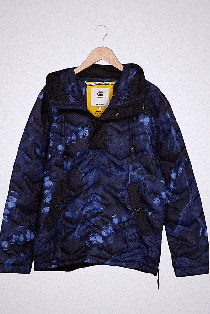 G STAR RAW Jacke Herren Anorak Jacket Kurzmantel Gr. M Daunen Marine... #h877c33