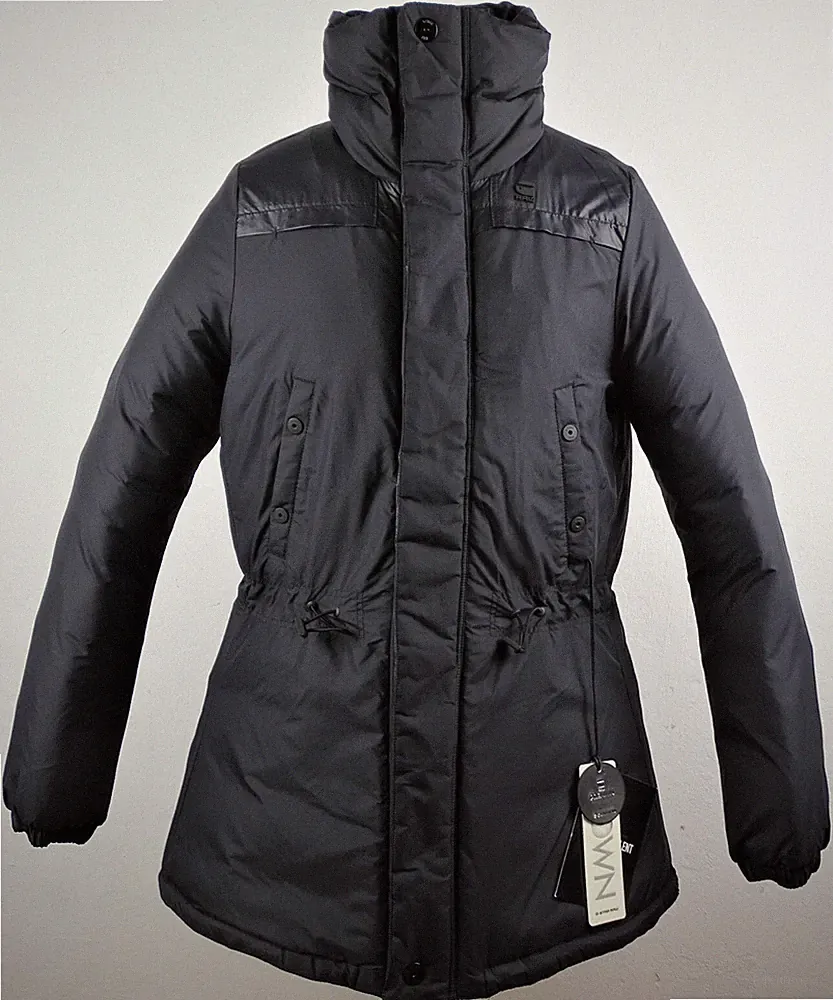 G-STAR RAW PREMIUM DOWN SLIM PARKA Damen Jacke Mantel Gr.M Black NEU mit ETIKET