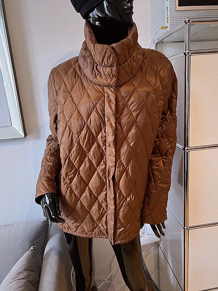 G.W. Jacke Steppjacke Daunenjacke cognac braun Jacket 40 Golfjacke Steppmantel L