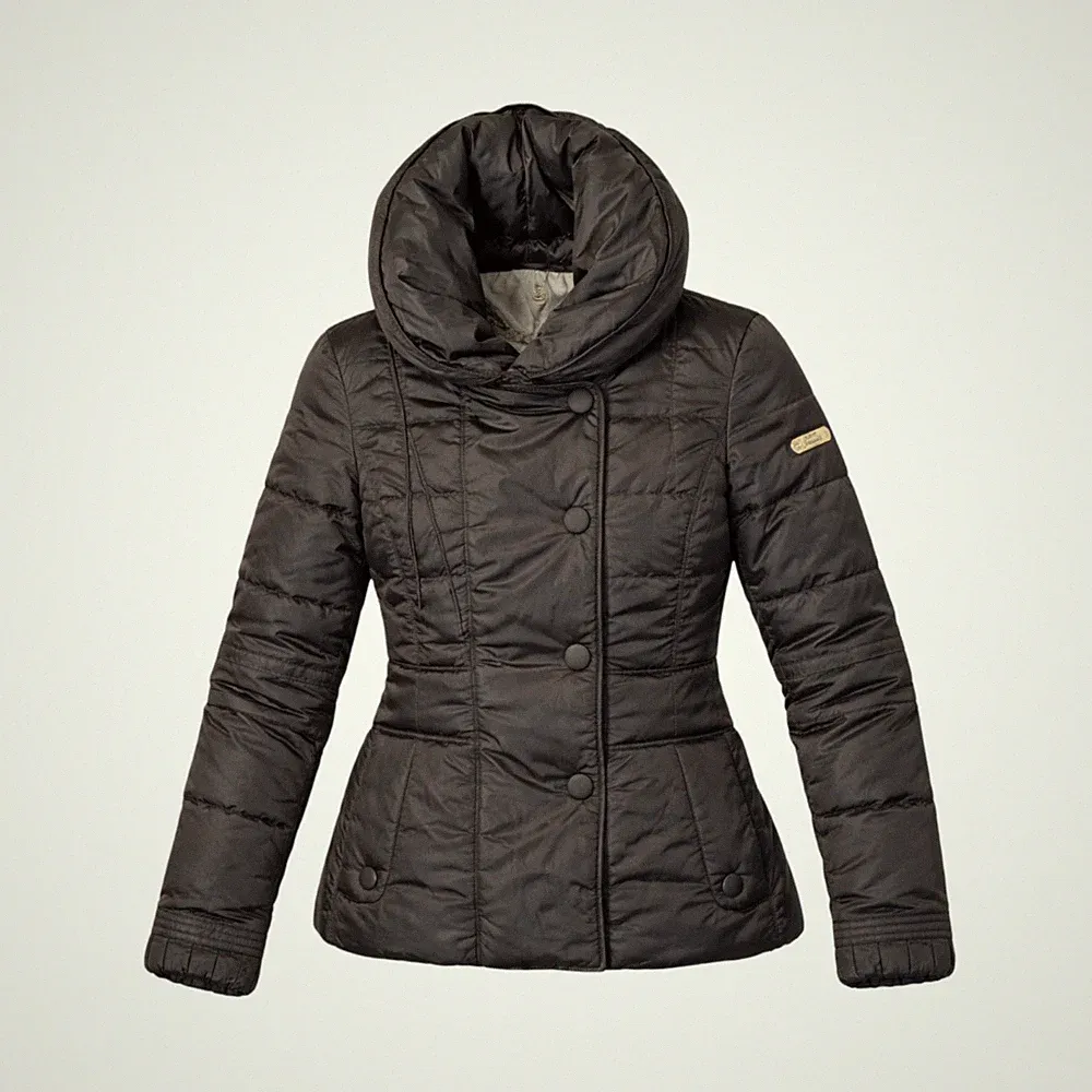 GEOSPIRIT Luxury Collection UVP 349€ Damen Gänsedaunenjacke Braun Slim Fit S