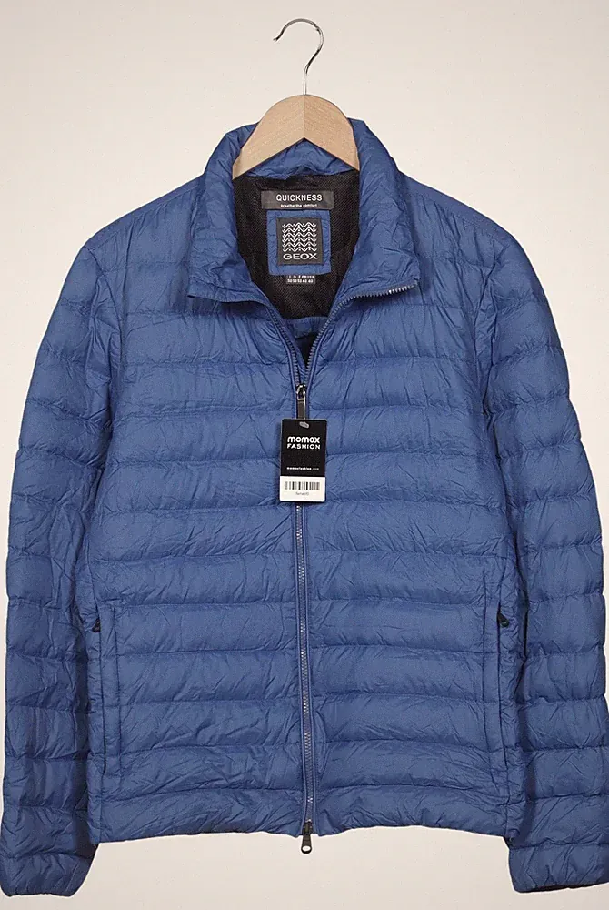 Geox Jacke Herren Anorak Jacket Kurzmantel Gr. EU 50 Daunen Blau #h1j8i55