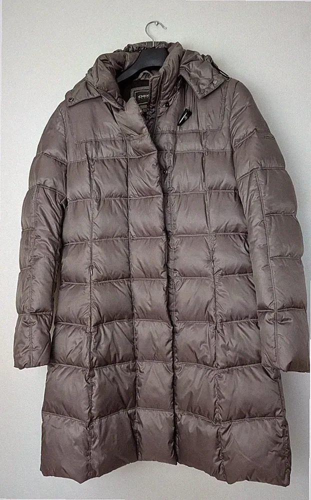 GEOX RESPIRA DAUNENJACKE GR. 44 BRAUN DAUNENMANTEL MANTEL DAUNEN JACKE 2411028