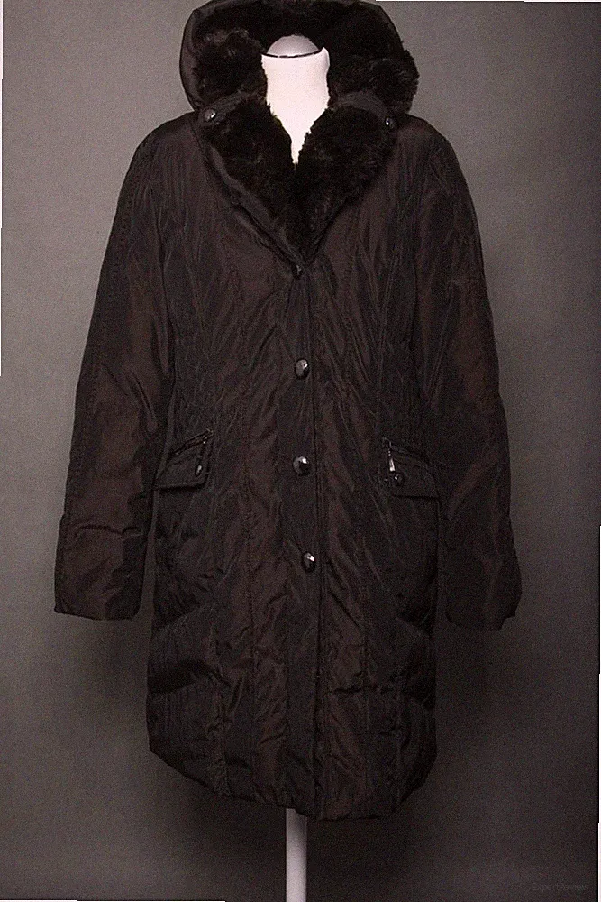 Gerry Weber Damen Daunenmantel 40 | L Braun Wintermantel Mantel Webpelz (19854)