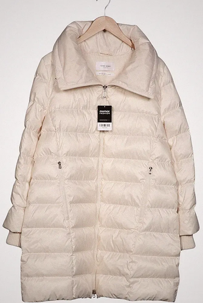 Gerry Weber Mantel Damen Jacke Parka Gr. EU 44 Daunen Cremeweiß #hufumhd