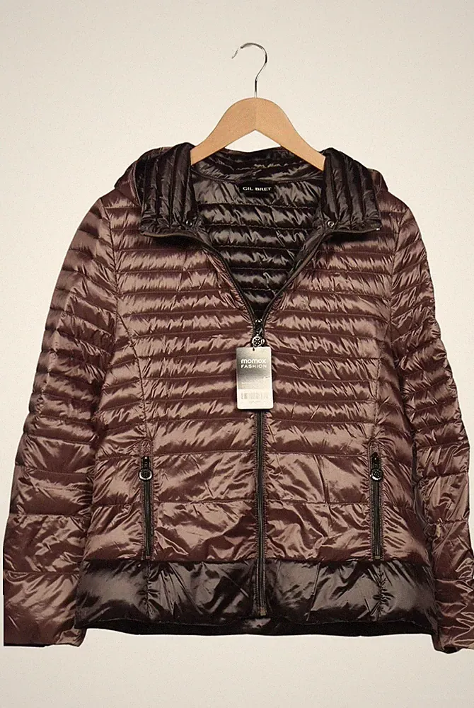 Gil Bret Jacke Damen Anorak Jacket Kurzmantel Gr. EU 40 Daunen Braun #yg4u4wc