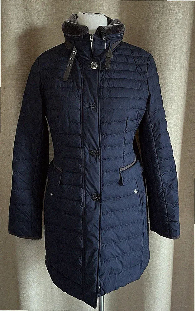 GIL BRET leichte Daunen Jacke Mantel blau Größe 40