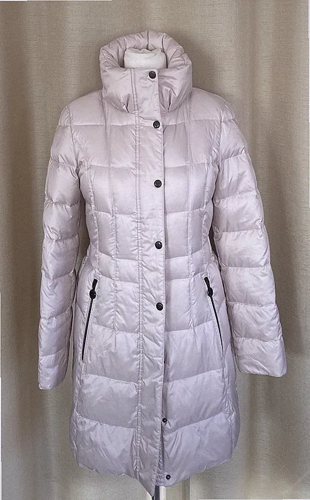 GIL BRET leichte warme Daunen Jacke Mantel beige Größe 38