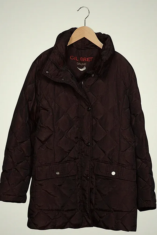 Gil Bret Mantel Damen Jacke Parka Gr. 38 Daunen Braun #9jy3316
