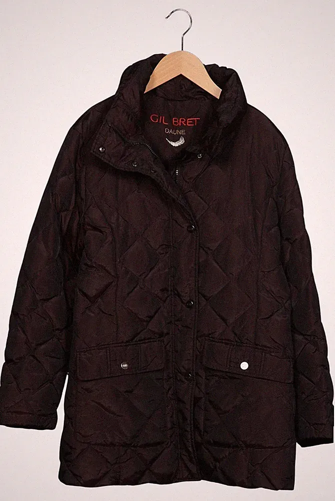 Gil Bret Mantel Damen Jacke Parka Gr. 38 Daunen Braun #9jy3316