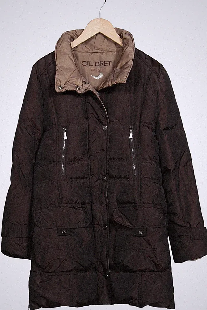 Gil Bret Mantel Damen Jacke Parka Gr. 40 Daunen Braun #9hne2kk