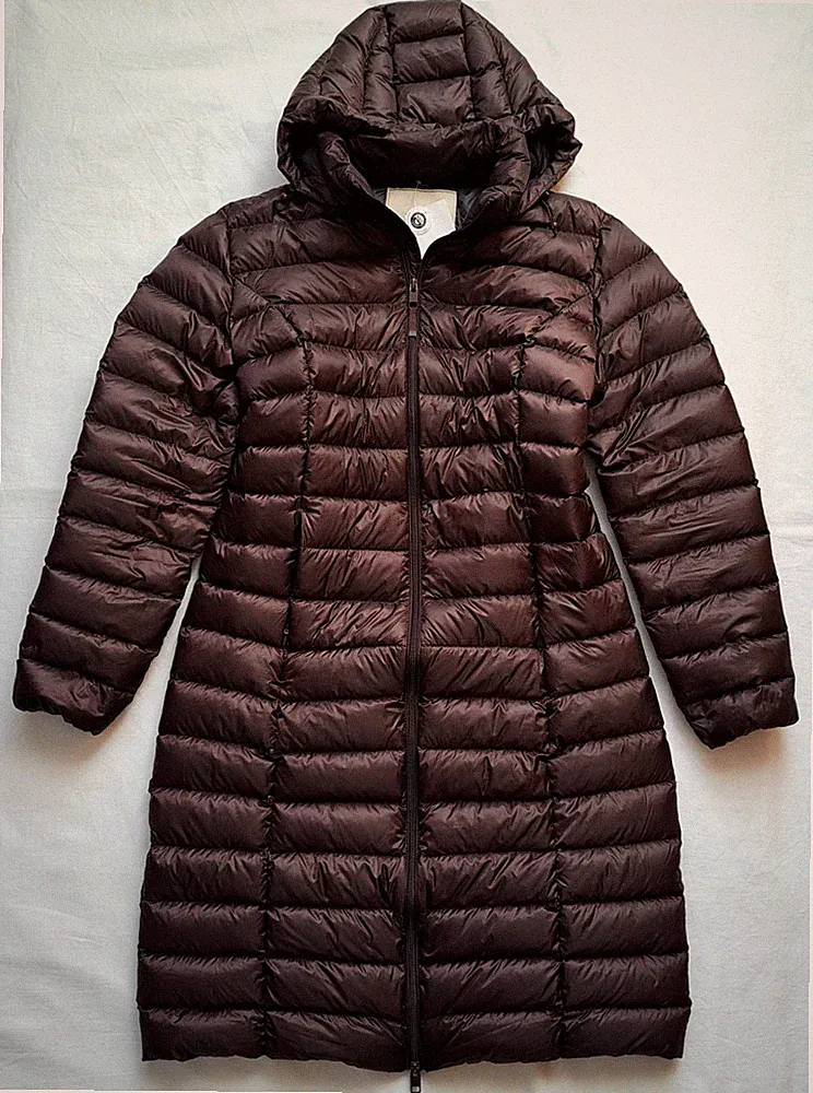 Gina Benotti DA Daunen Mantel Gr.42 Polyester 100% braun leicht warm mit Kapuze