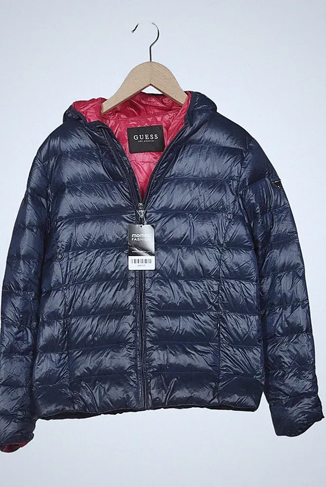 GUESS Jacke Damen Anorak Jacket Kurzmantel Gr. 2XS Daunen Marineblau #3b0wqe1