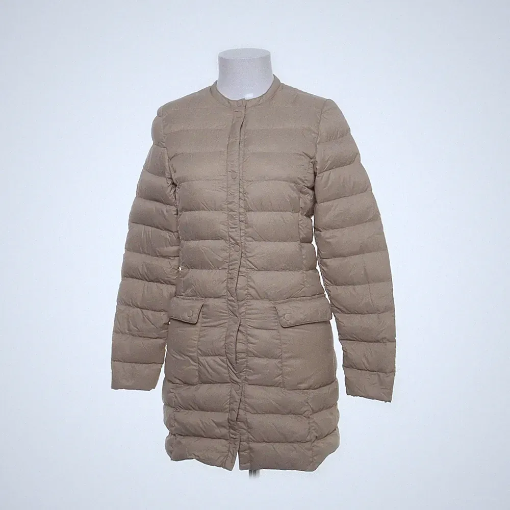 H&M, Daunenmantel, Damen, Größe: 32, Beige, Daune/Feder/Polyamid, Einfarbig #XcF