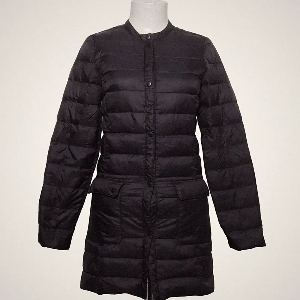 H&M, Daunenmantel, Damen, Größe: 32, Grau, Daune/Feder/Polyamid, Einfarbig #dqk