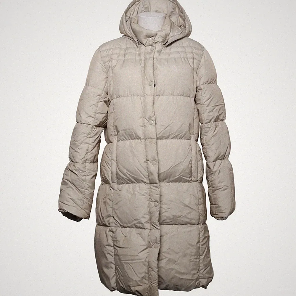 H&M, Daunenmantel, Damen, Größe: 44, Beige, Daune/Feder/Polyamid/Polyester #xMs