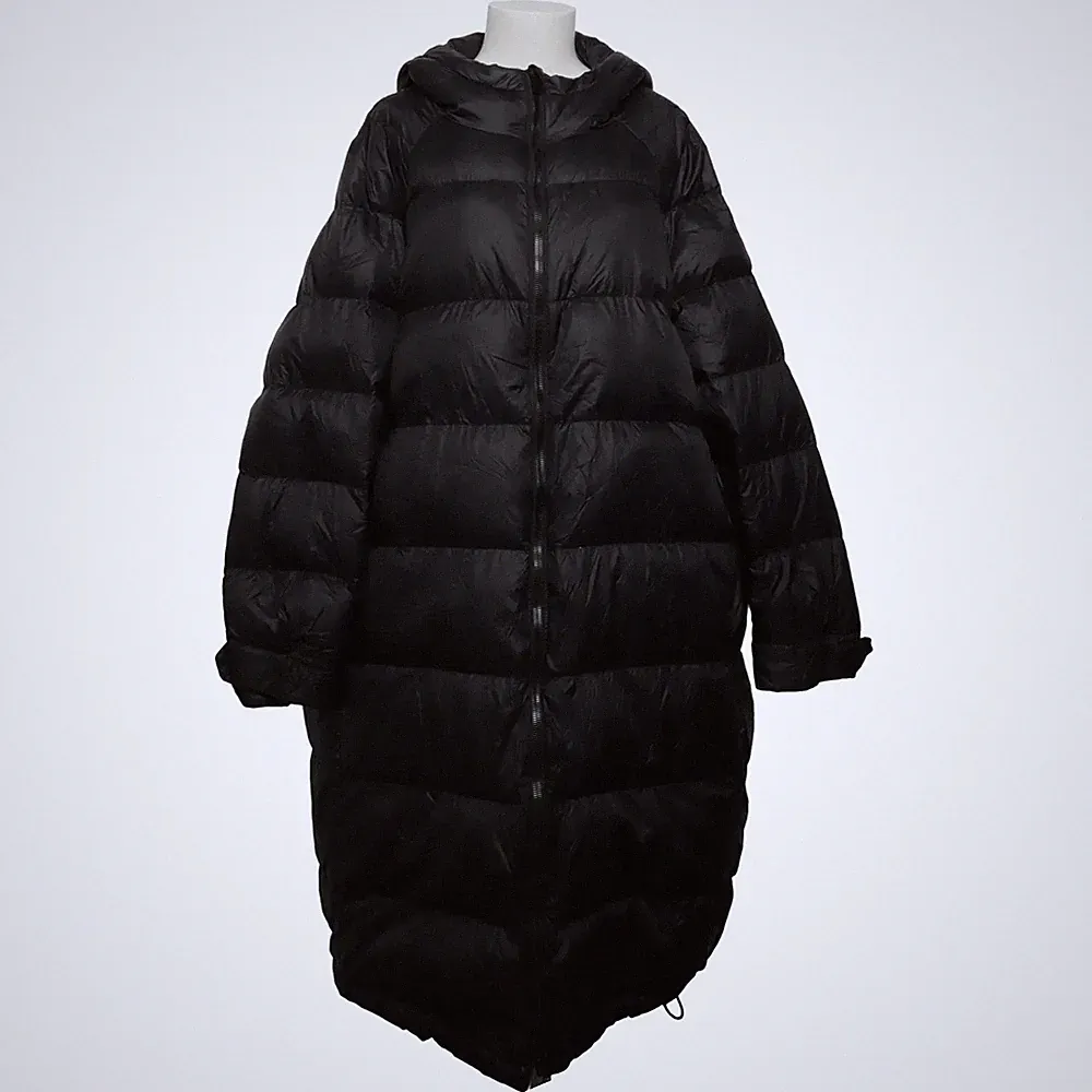 H&M, Daunenmantel, Damen, Größe: 4XL, Schwarz, Daune/Feder/Polyamid #Wme
