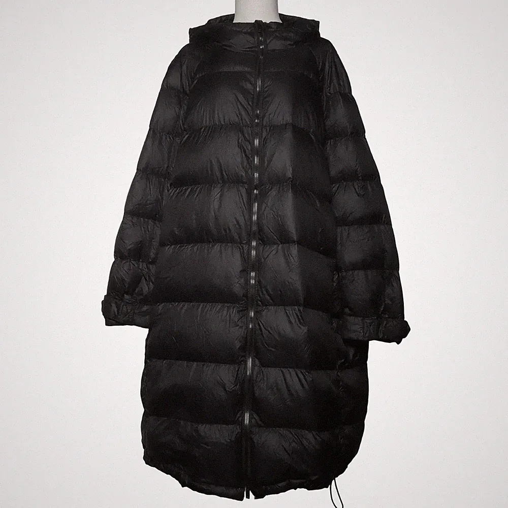 H&M, Daunenmantel, Damen, Größe: 4XL, Schwarz, Einfarbig #VeV