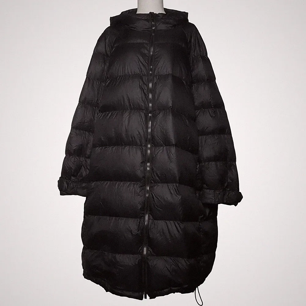 H&M, Daunenmantel, Damen, Größe: 4XL, Schwarz, Einfarbig #xUj