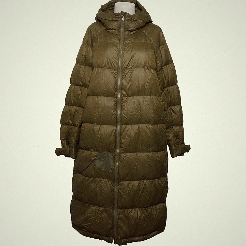 H&M, Daunenmantel, Damen, Größe: L, Grün, Daune/Polyamid, Einfarbig #gLA