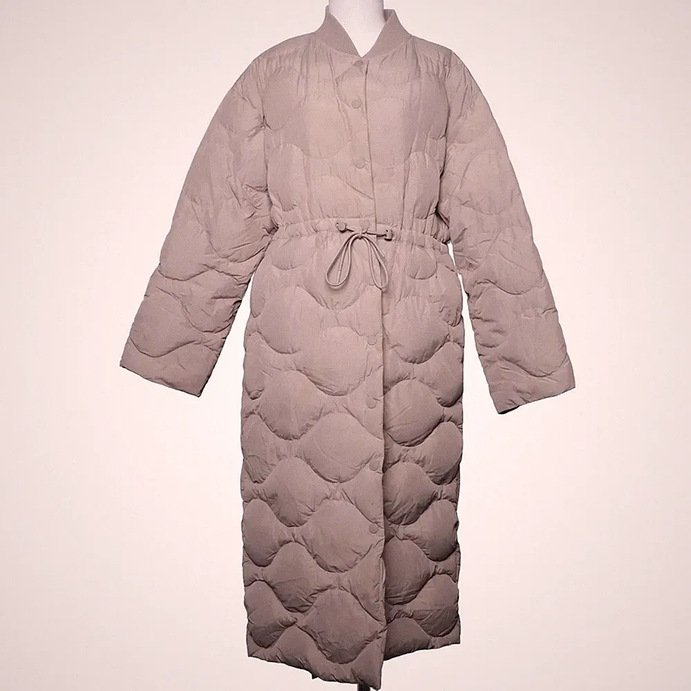 H&M, Daunenmantel, Damen, Größe: M, Beige, Daune/Feder/Polyamid/Polyester #R29