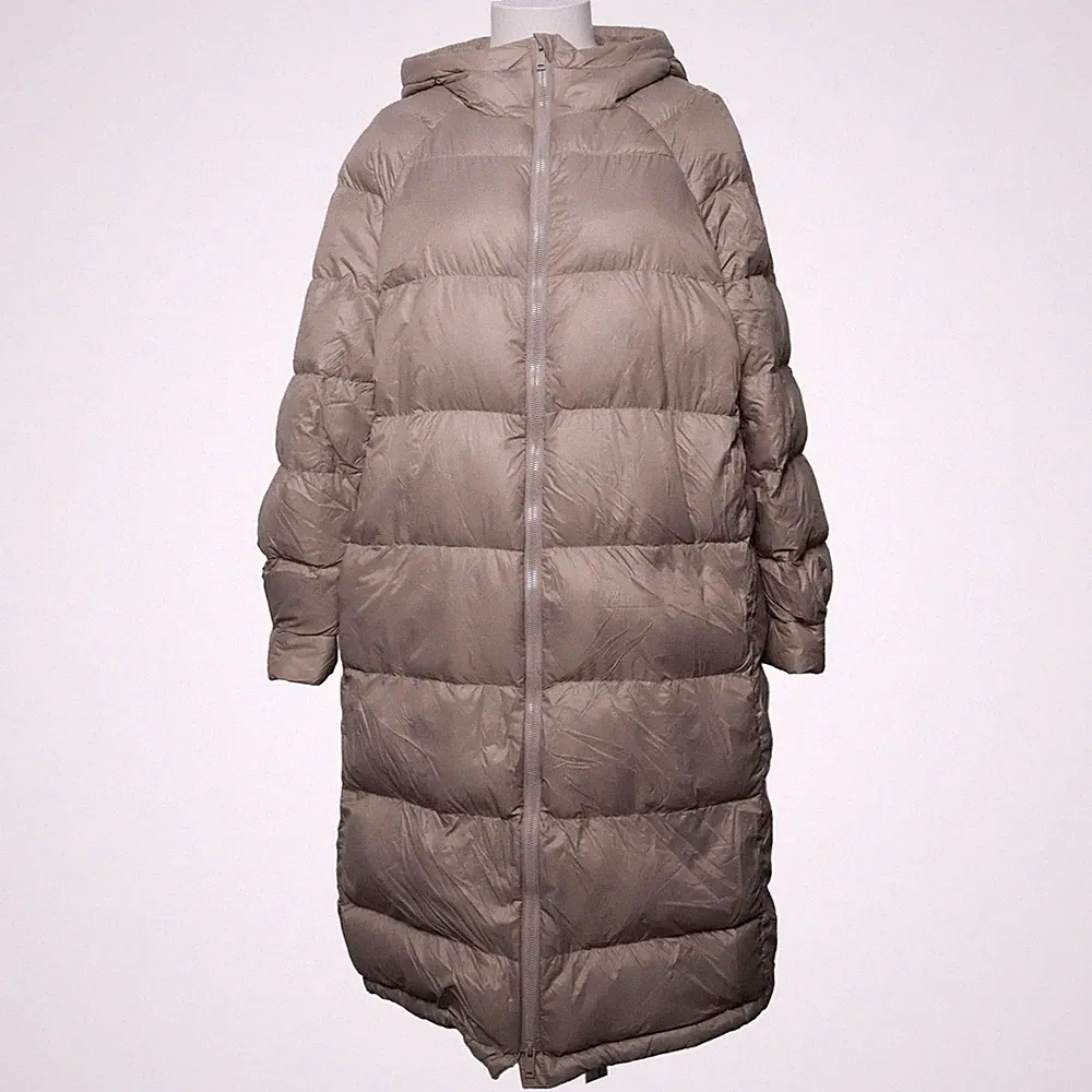 H&M, Daunenmantel, Damen, Größe: M, Beige, Polyamid/Daune, Einfarbig #LnE