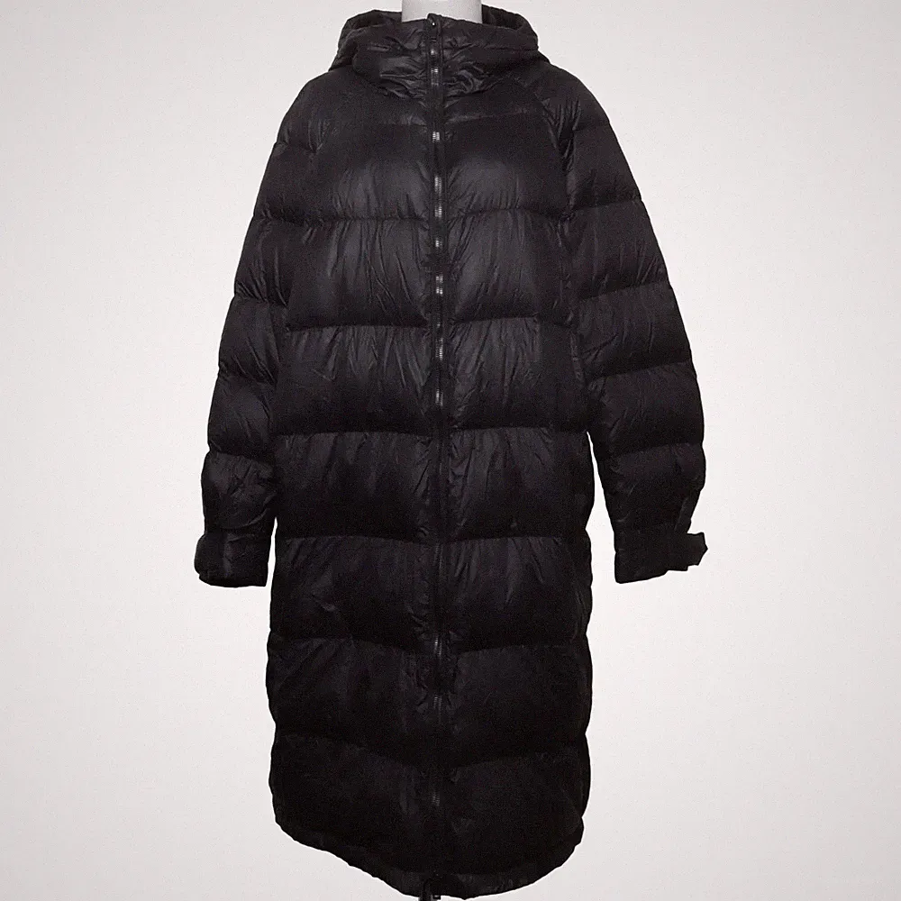 H&M, Daunenmantel, Damen, Größe: M, Schwarz, Daune/Feder/Polyamid #Djm