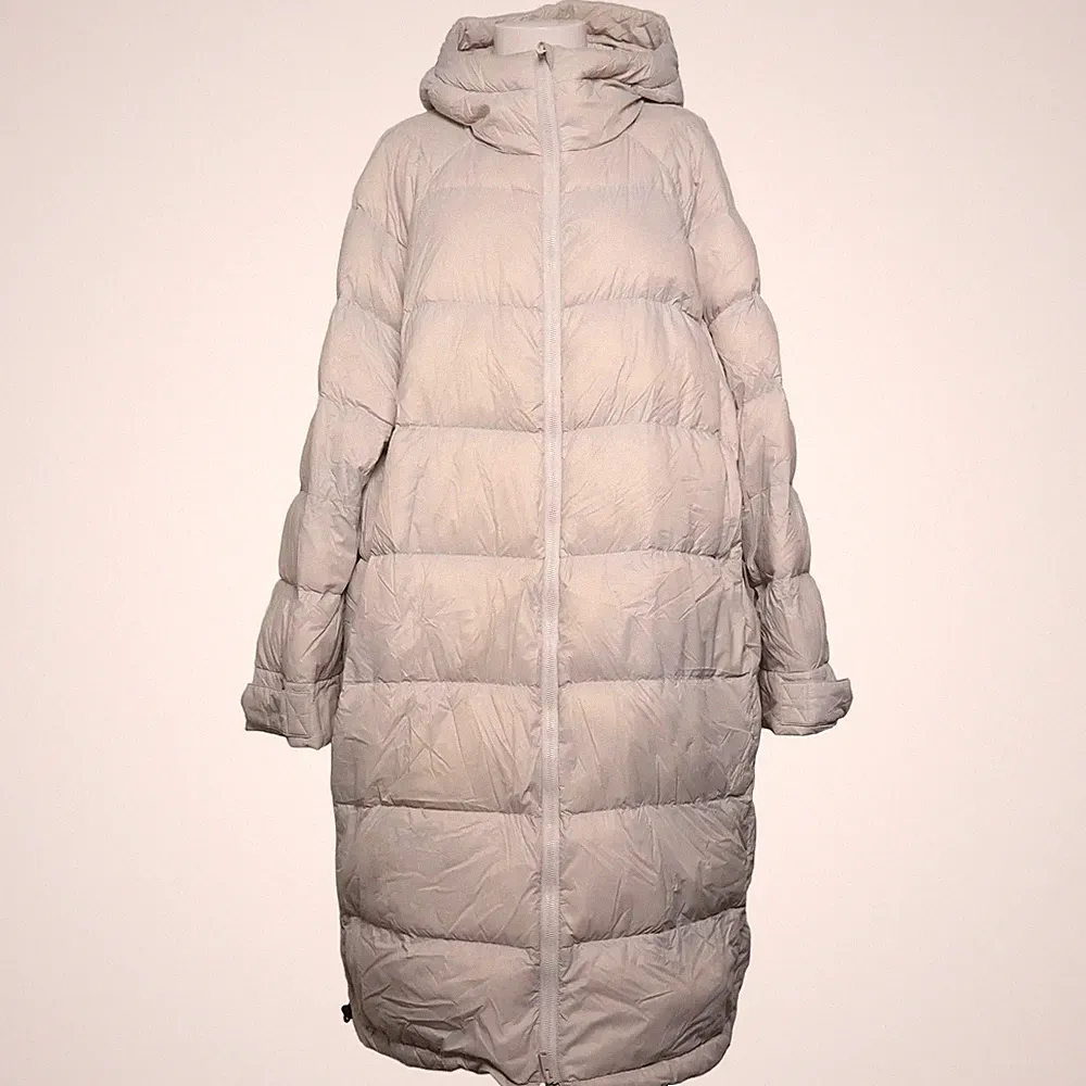 H&M, Daunenmantel, Damen, Größe: XL, Beige, Daune/Feder/Polyamid, Einfarbig #JYB