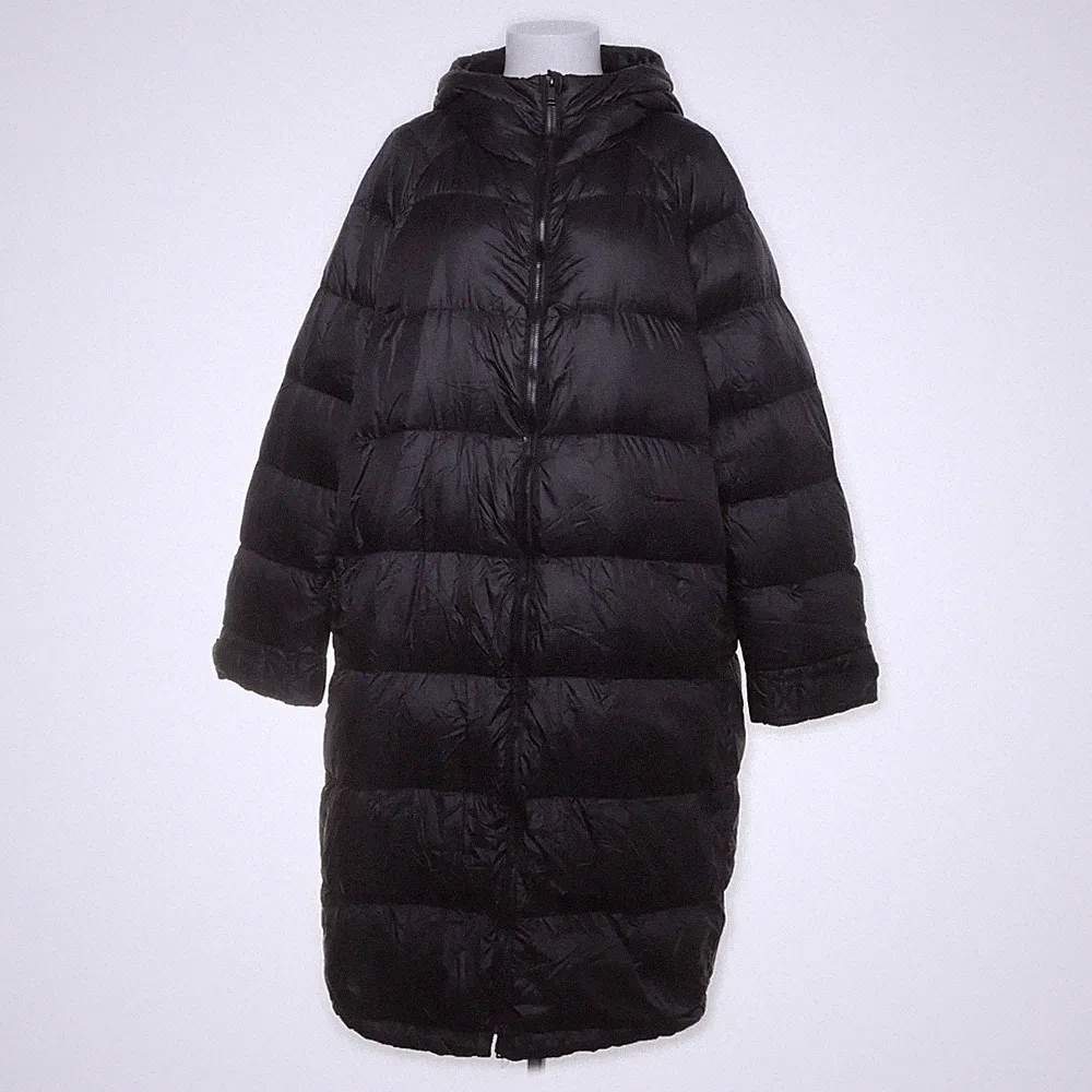 H&M, Daunenmantel, Damen, Größe: XL, Schwarz, Daune/Feder/Polyamid #Ggi