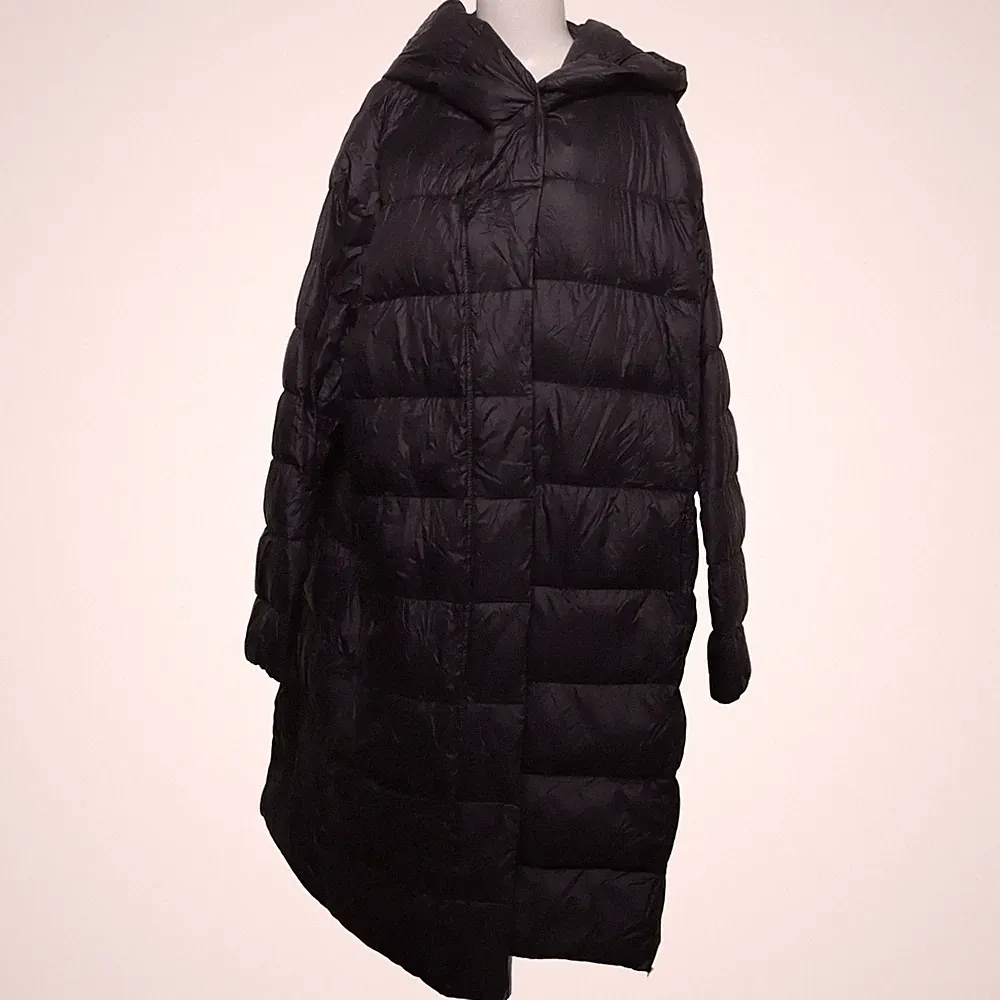 H&M, Daunenmantel, Damen, Größe: XXL, Schwarz, Daune/Feder/Polyamid #spR
