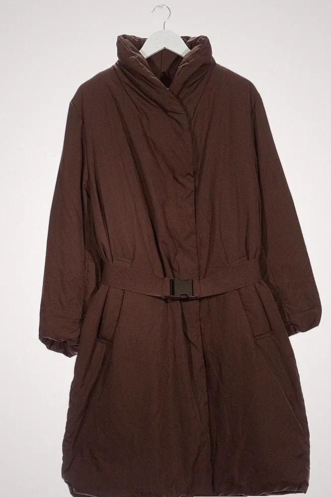 H&M Daunenmantel Damen Mantel Gr. DE 40 bronzefarben Casual-Look
