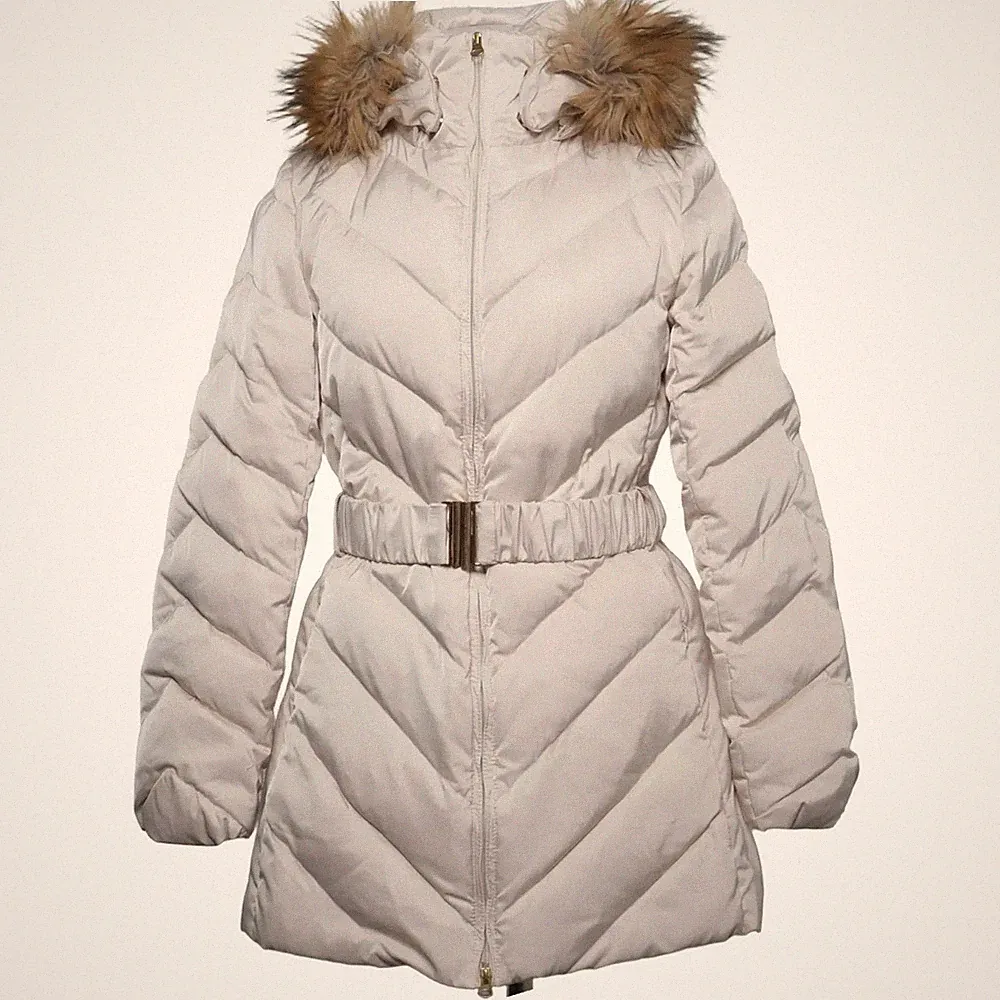 Hallhuber, Daunenmantel, Damen, Größe: 38, Beige #fAt