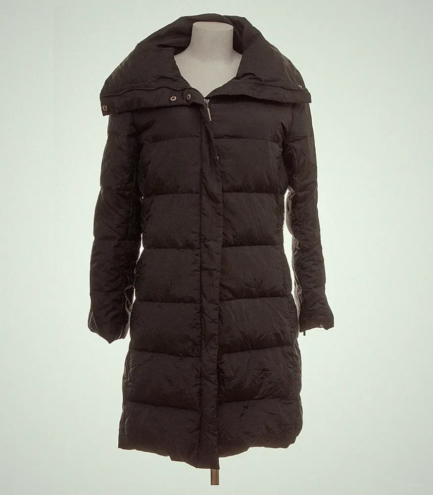 Hallhuber Essentials Damen Mantel Gr. 42 Schwarz Daunenfüllung