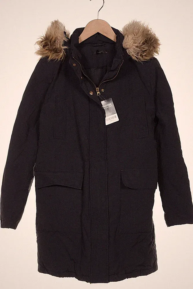 Hallhuber Mantel Damen Jacke Parka Gr. 40 Baumwolle Daunen Marineblau #i03fwjh