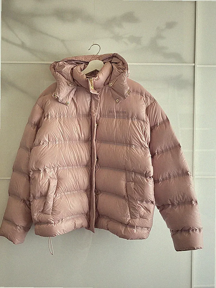 Han Kjøbenhavn Jacke M Rosa Gold Daunen Mantel Stepp Designer Weste Blogger