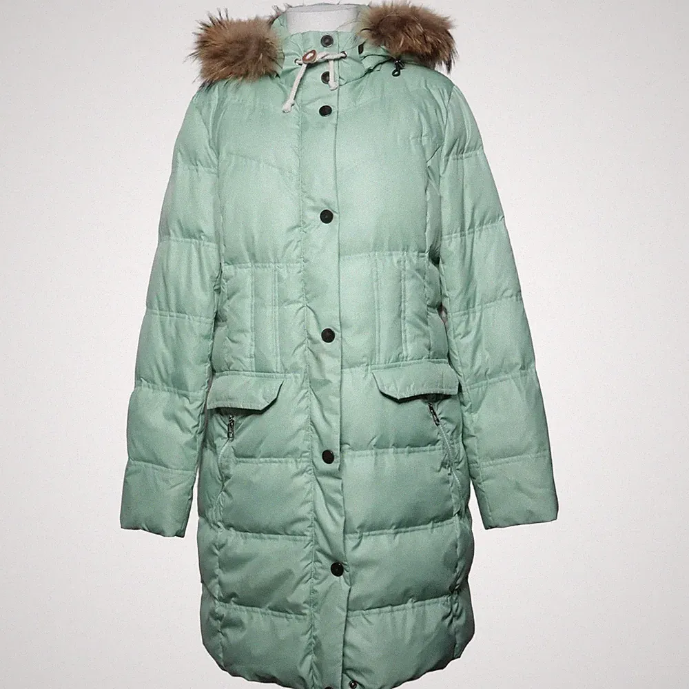 Herluf Design, Daunenmantel, Damen, Größe: 38, Grün, Daune/Feder/Polyester #JKe